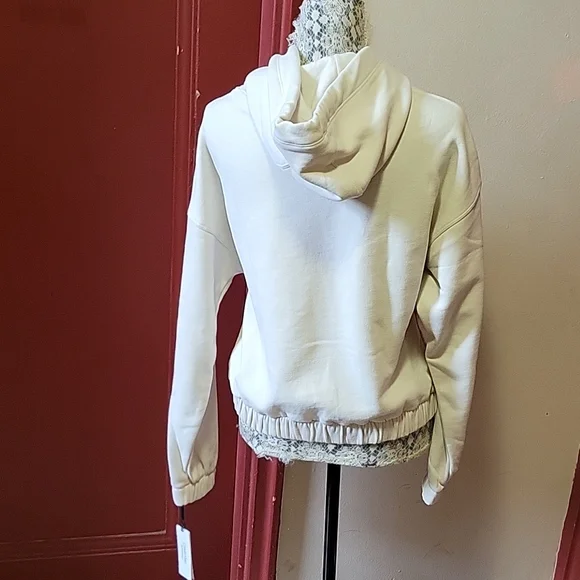 Calvin Klien Performance Off-White Hoodie Top Size Small - Picture 13 of 14